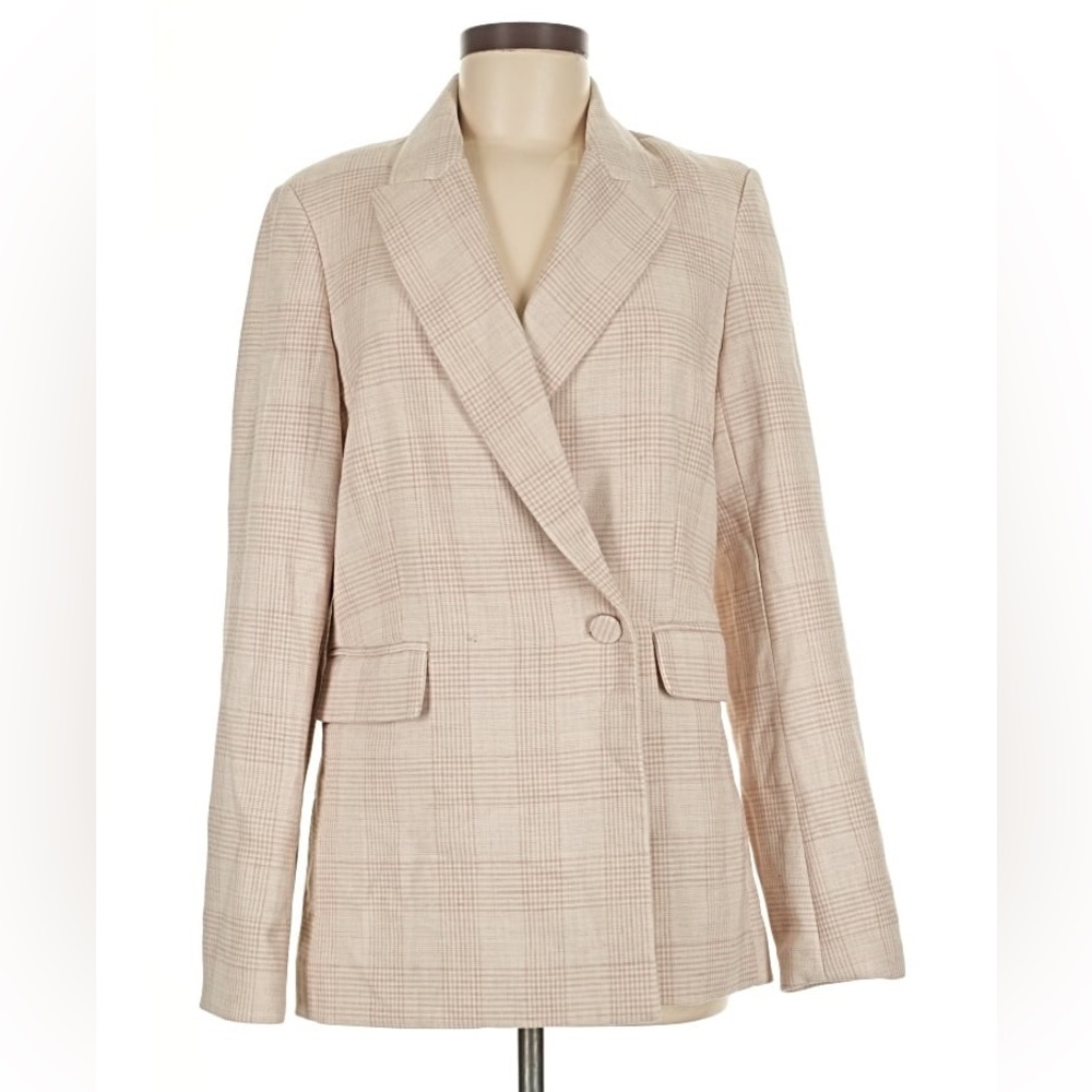 House of Harlow 1960 Beige Plaid Blazer